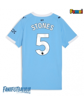 Manchester City John Stones #5 Tricou Fotbal Replică 2025-26 Femei Acasa